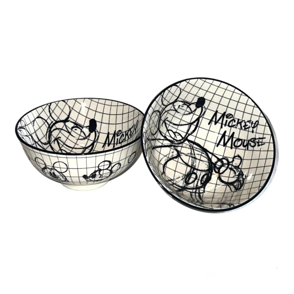 Disney Mickey Mouse Open Arms Sketchbook Tidbit Bowls 90 Years of Magic Set of 2